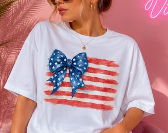 Bandiera americana Coquette PNG: Sublimazione per il 4 luglio (Download digitale)