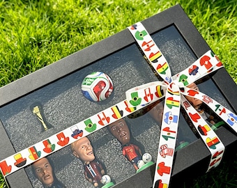 2026 World Cup Star Player Figurine Set | Messi Ronaldo Mbappe Mini Figures Gift Box, Soccer Memorabilia for Fans (Messi, Ronaldo, Mbappé)