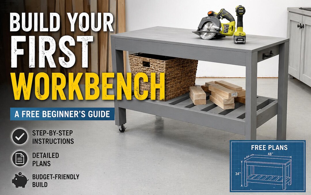 Beginner Workbench Plans: Step-by-step DIY Woodworking Guide (PDF) - Etsy