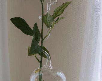 Rosenvase Tischdeko Lauscha Glasbläserei