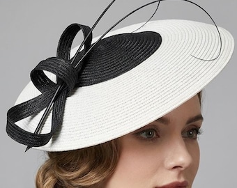 Chapeau derby élégant avec noeud, cadeau de coiffure vintage pour invité de mariage