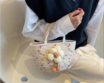 織物ハンドバッグ レディース、織物、花柄ハンドバッグ、ハンドバッグ柄、カラフル、織物コットン、ボヘミアンハンドバッグ、トートバッグ、ファッション