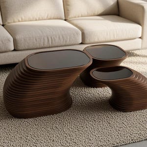Parametric Coffee Table Set CNC Files – DXF & SVG Plans