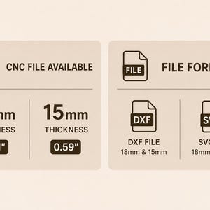 Modern Plywood Coffee Table Plans | CNC Files, DXF, SVG (Digital Download) image 3