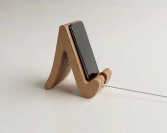 Parametric Phone Stand CNC File | Plywood Phone Holder DXF SVG