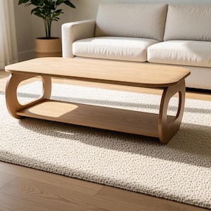 Planos para mesa de centro de madera moderna / Archivos para muebles CNC / Proyecto de carpintería para bricolaje imagen 3
