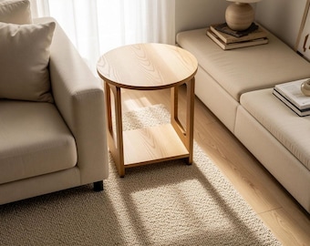 Round Side Table Plans | Modern Plywood CNC Furniture (DXF SVG Files)