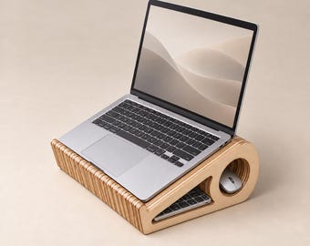 Parametric Laptop Stand CNC Files | Plywood DXF SVG Plans