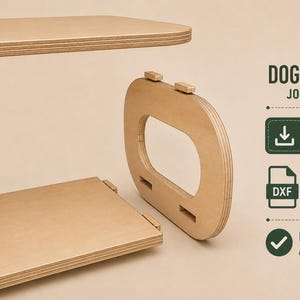 Planos para mesa de centro de madera moderna / Archivos para muebles CNC / Proyecto de carpintería para bricolaje imagen 8