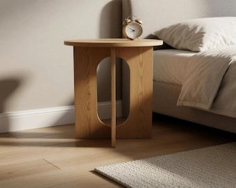 Planos CNC para mesa auxiliar / Mesa de acento minimalista / Muebles de madera contrachapada / Archivos DXF y SVG / Descarga digital