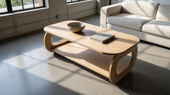 Modern Wooden Coffee Table Plans | CNC Furniture Files | DIY Woodworking Project