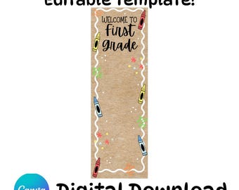 Editable Back To School Banner Template— (Digital Download)