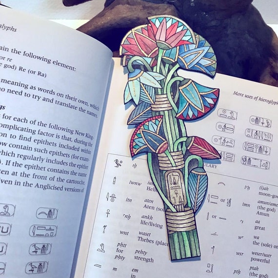 Egyptian Lotus Flower Bookmark Personalized Etsy Egyptian Lotus Flower Bookmark Personalized Etsy