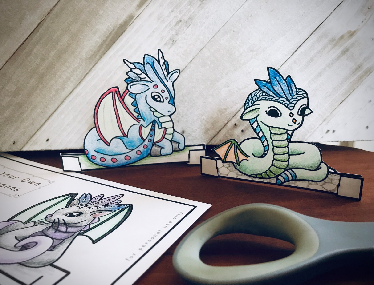 Dragon Paper Doll Printable Coloring Page Digital Download - Etsy