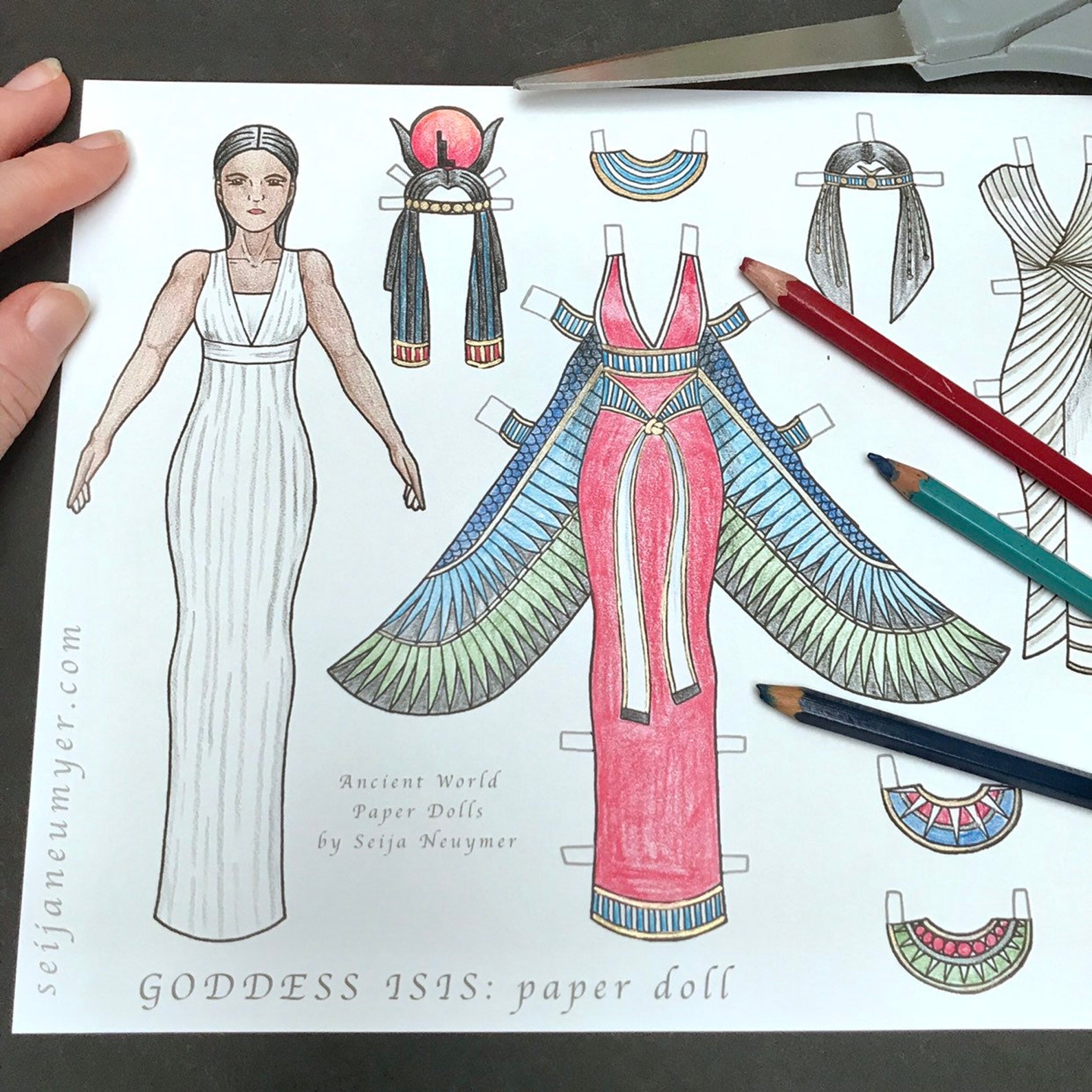 goddess-isis-paper-doll-printable-coloring-page-etsy