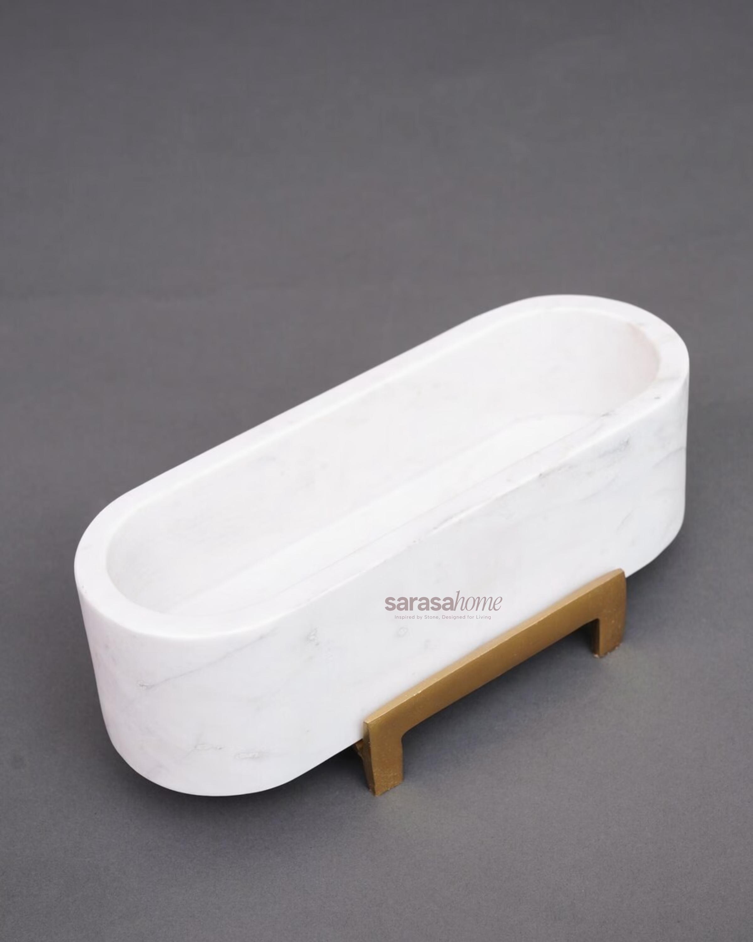 White Marble Storage Container | Handmade Marble Organizer | Luxury ...