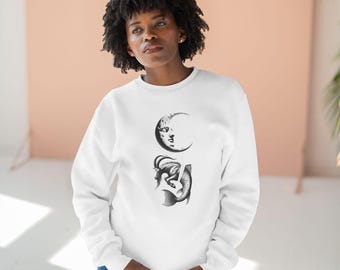 Capricorne Lune - Sweat-shirt original d'astrologie | Jane l'étranger