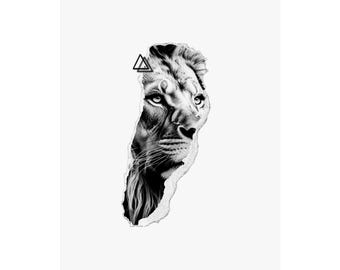 Lion - Impression d'art astrologique originale | Jane l'étranger