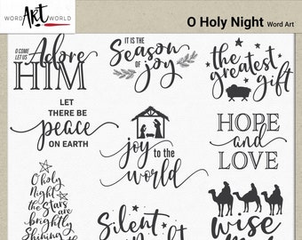 O Holy Night Tag Printable Digital Download Merry Christmas - Etsy