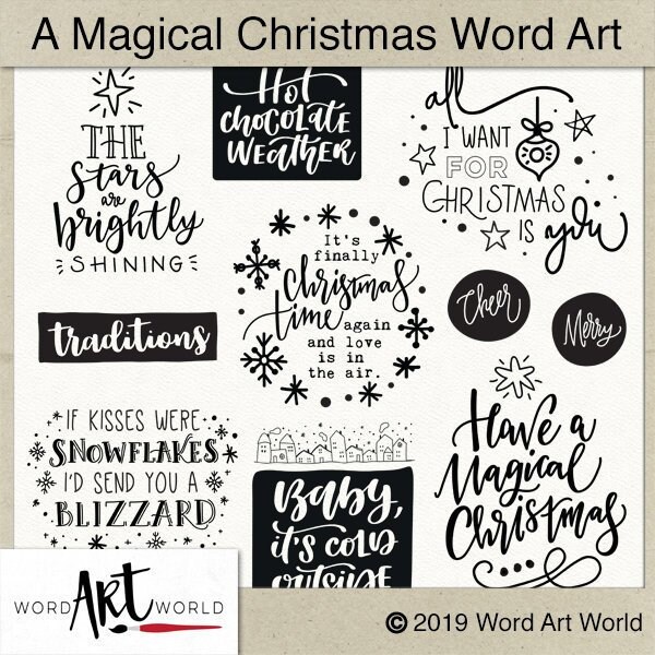 One Piece Classic Merry Christmas English Word Graphic Clear Stamp Quote  For Holiday Cards Scrapbooking - Temu