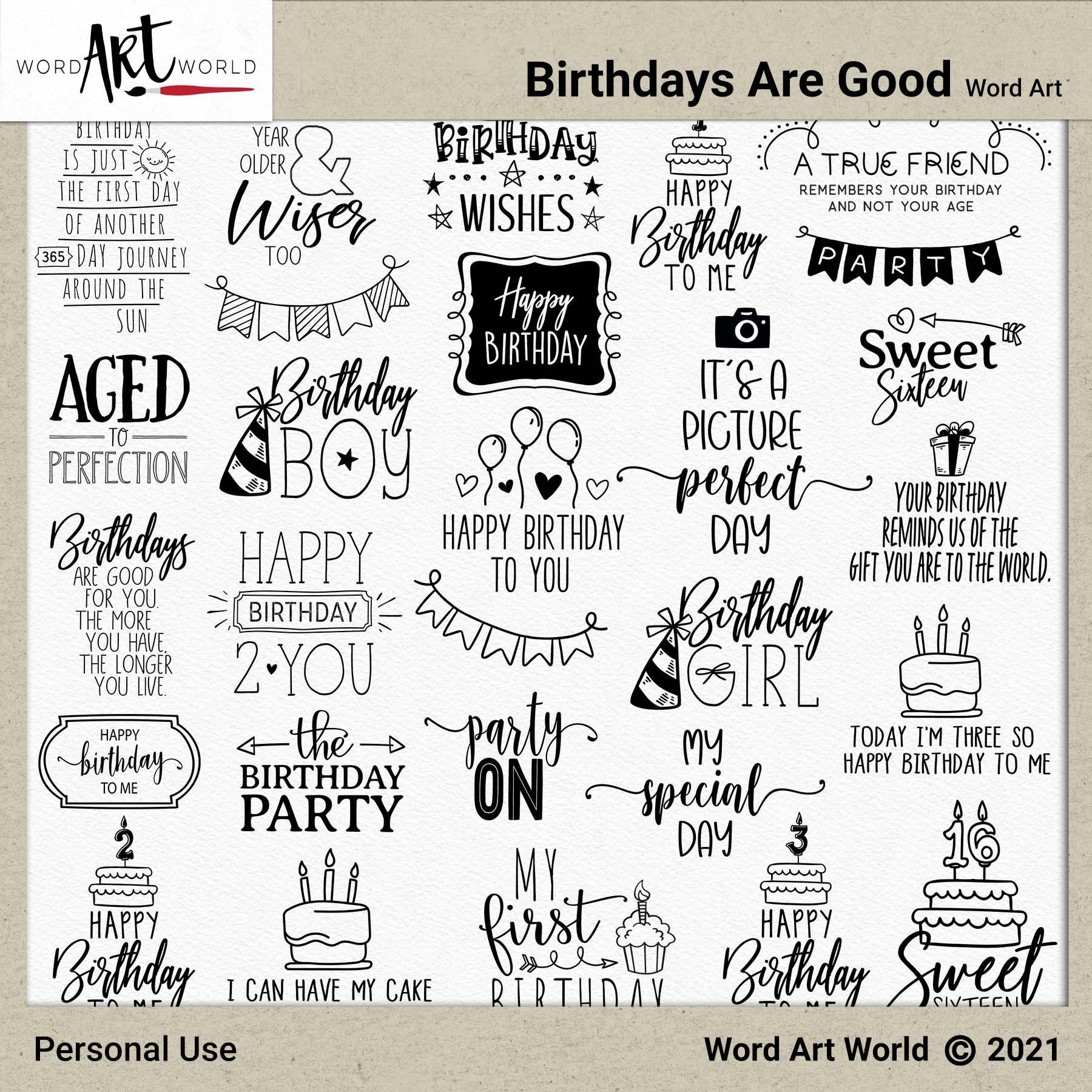Happy Birthday Word - Etsy Australia