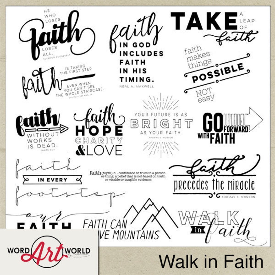 Digital and Printable Overlay Word Art Set Instant Download Etsy