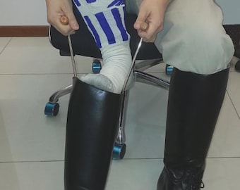 Pair Wooden Handled boot pulls