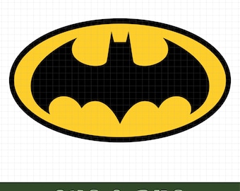 Emblemat Batmana SVG, PNG, plik do wycinania symboli superbohatera, logo w stylu komiksowym, prezent dla bohatera, sylwetka Mrocznego Rycerza, sylwetka Cricut, projekt koszulki