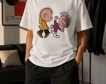 Peanuts Greatest Hits Rockin' Out to Linus & Lucy Shirt, Vintage Cartoon Music Tee, Retro Comic Graphic T-Shirt, Unisex Gift