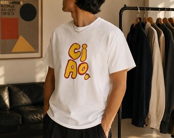 Ciao Lemon Shirt, Retro Italian Graphic Tee, Vintage Citrus T-Shirt, Summer Vacation Tee, Funny European Style Shirt
