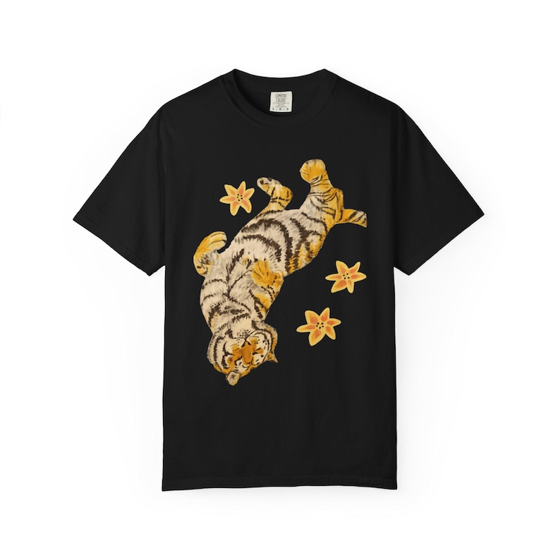 Lazy Tiger Shirt | Cute Sleeping Tiger T-Shirt | Vintage Animal Graphic Tee | Cozy Cat Lover Shirt | Comfort Colors 1717 Unisex Tee Gift image 8