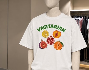 Vagitarian Shirt, Funny Adult Humor T-Shirt, Fruit Graphic Tee, Cheeky Pun Shirt, Vintage Fruit Design, Gildan Unisex Tee, Funny Gift