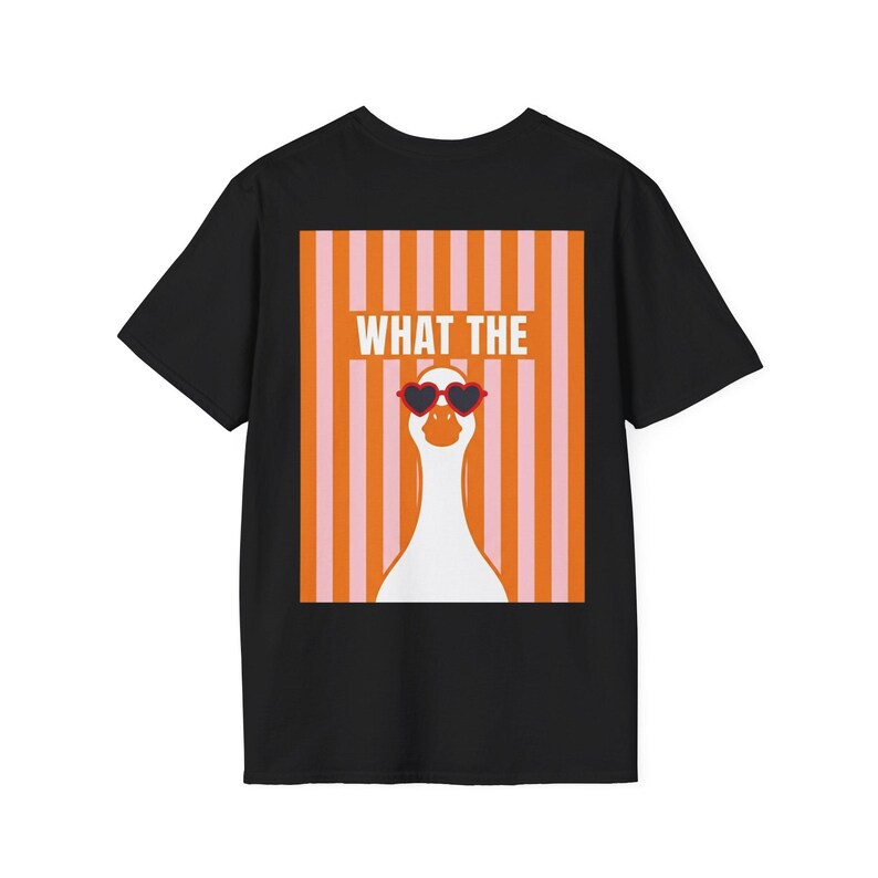 What The Duck Shirt, Funny Summer Tee, Retro Duck Sunglasses T-Shirt, Silly Goose Graphic Tee, Cute Striped Beach Shirt image 8