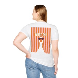 What The Duck Shirt, Funny Summer Tee, Retro Duck Sunglasses T-Shirt, Silly Goose Graphic Tee, Cute Striped Beach Shirt image 7