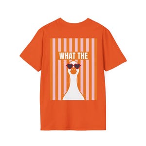 What The Duck Shirt, Funny Summer Tee, Retro Duck Sunglasses T-Shirt, Silly Goose Graphic Tee, Cute Striped Beach Shirt image 13