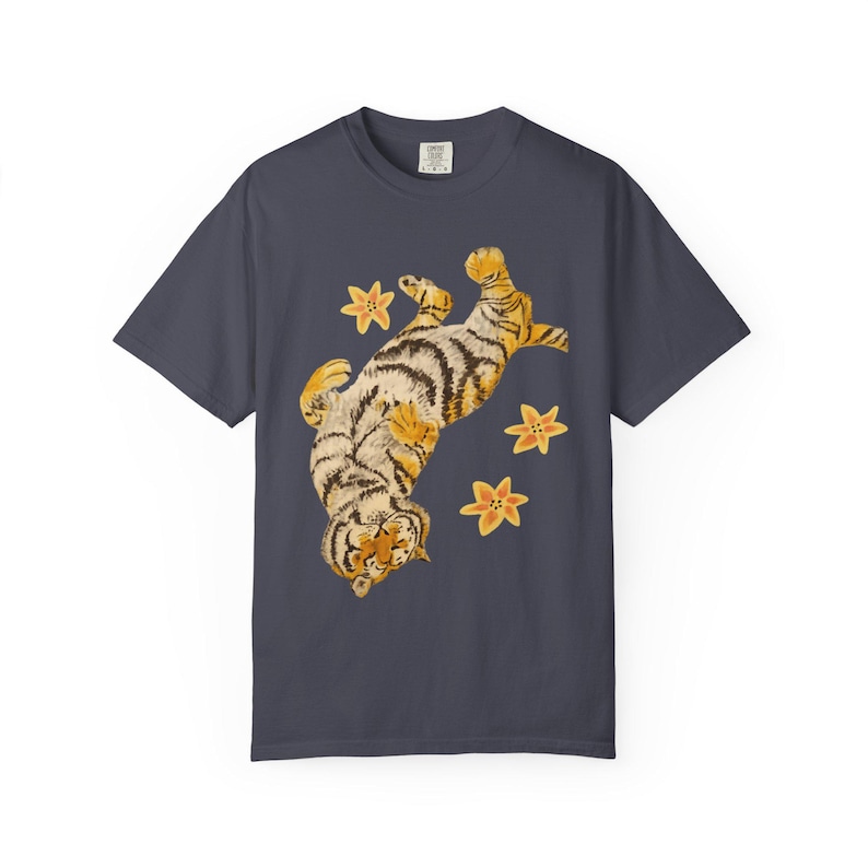 Lazy Tiger Shirt | Cute Sleeping Tiger T-Shirt | Vintage Animal Graphic Tee | Cozy Cat Lover Shirt | Comfort Colors 1717 Unisex Tee Gift image 9