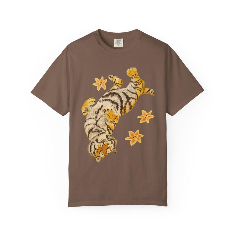 Lazy Tiger Shirt | Cute Sleeping Tiger T-Shirt | Vintage Animal Graphic Tee | Cozy Cat Lover Shirt | Comfort Colors 1717 Unisex Tee Gift image 6