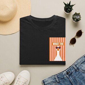 What The Duck Shirt, Funny Summer Tee, Retro Duck Sunglasses T-Shirt, Silly Goose Graphic Tee, Cute Striped Beach Shirt image 9