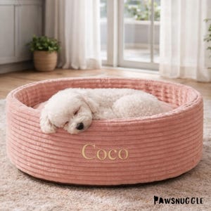 Cama personalizada para perro o gato, cama bordada con nombre para mascotas, cama de lujo mullida para perros, cama rectangular lavable de felpa suave para mascotas. Regalo ideal.