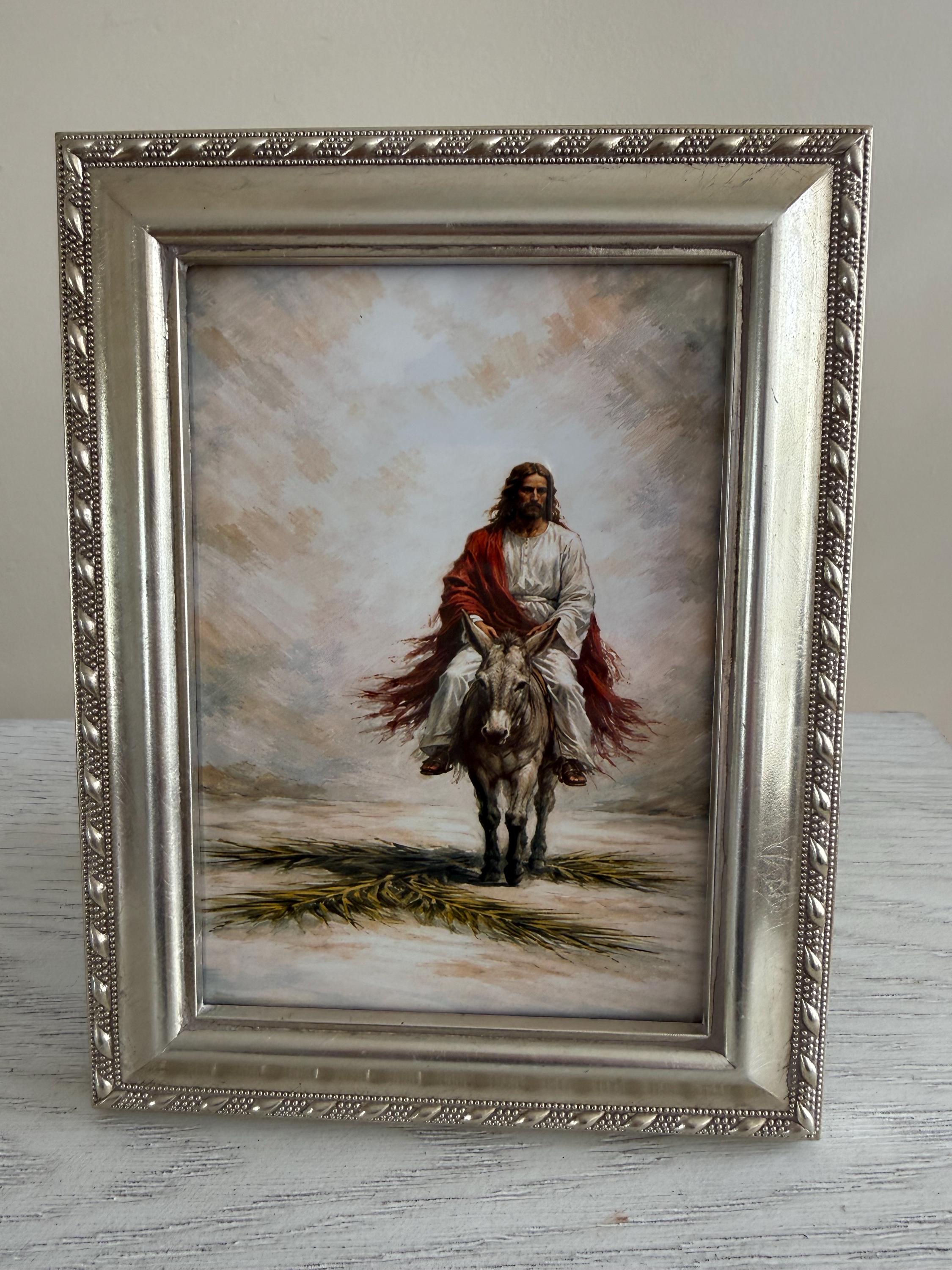 Jesus Riding a Donkey Palm Sunday Art (digital Download) - Etsy