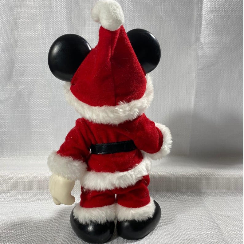 Vintage Santa Mickey Mouse Fully Poseable Figure Arco Toys Mattel 6333 Boxed image 6