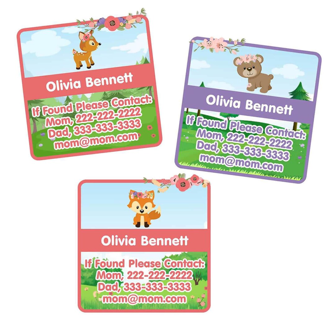 Waterproof Emergency Contact Labels – Personalized Safety Stickers for ...