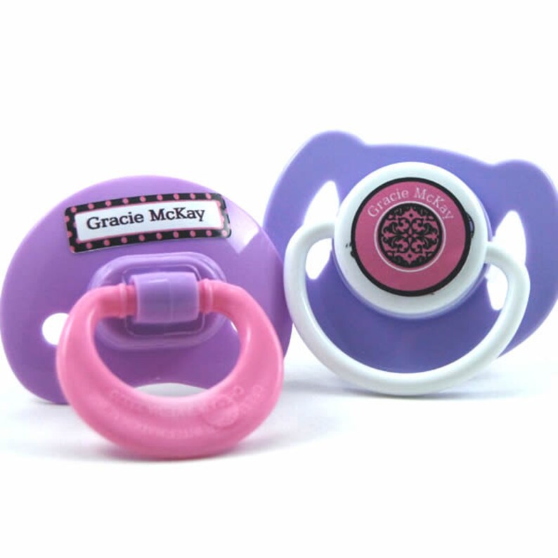 Clear Pacifier Overlays for Mini and Small Round Name Label Labels