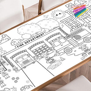 First Responders Giant Coloring Poster, Large Coloring Poster