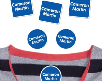 Personalized Clothing Labels | Iron On, Stick On Name Tags, Solids (20+ Colors)