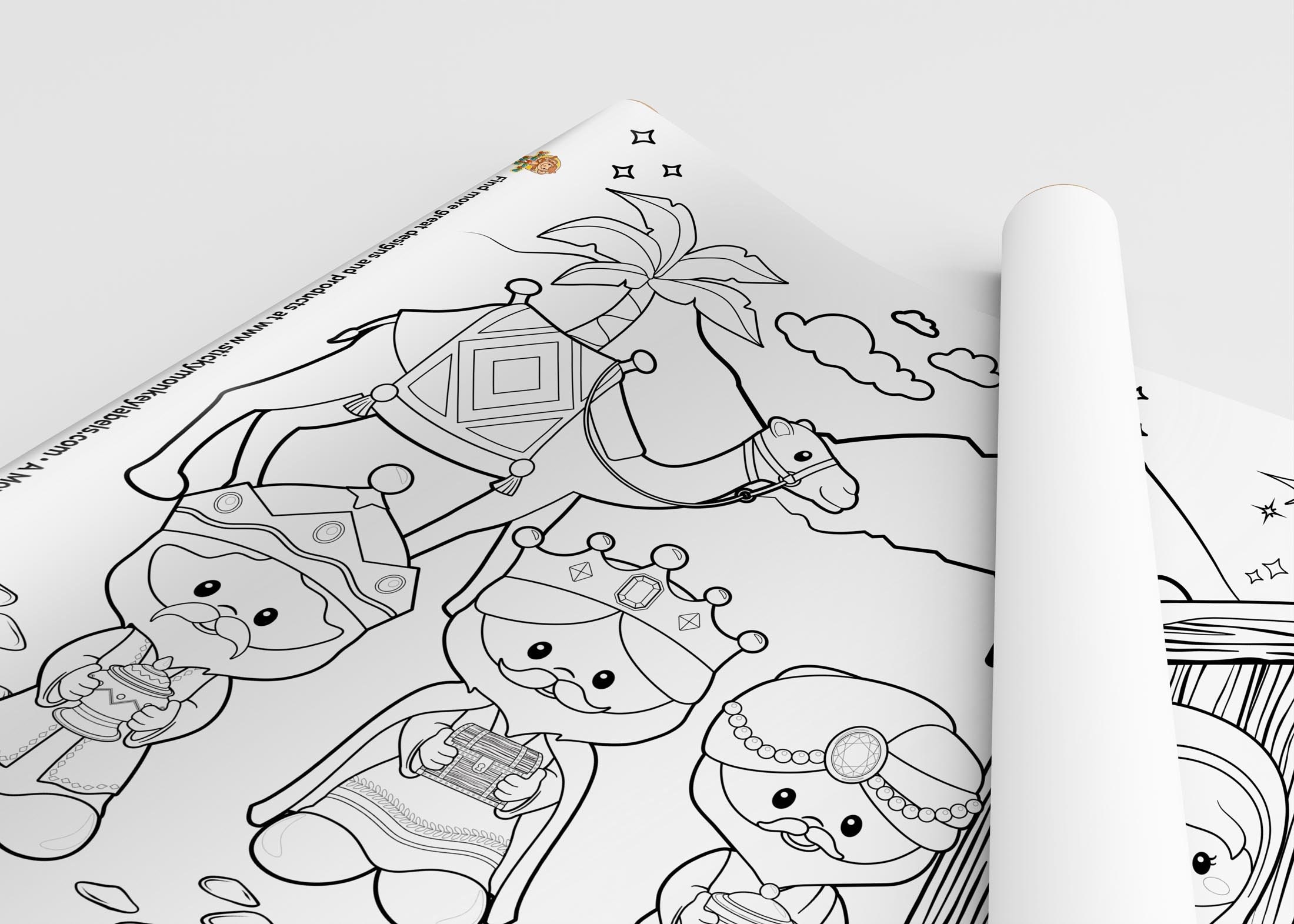 Haooryx Poster De Coloriage De Noël D'hiver – Grand Poster Géant à