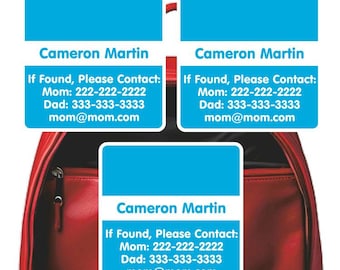 Emergency Contact Stickers, Solids (20+ Colors)