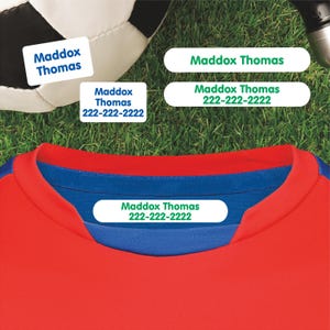 Clothing Name Labels | Iron-On & Stick-On Name Tags (White)