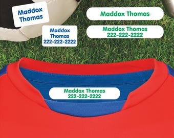 Clothing Name Labels | Iron-On & Stick-On Name Tags, Simply Series (White)