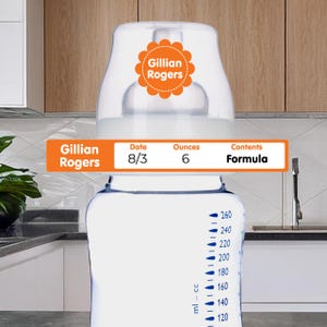 Baby Bottle Labels, Write-On, Slim - Solid (Fits some Como® Tomo and other brands)